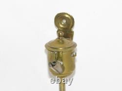09F11 Antique Whale Oil Lamp Belgian Flemish Folk Art 19th Century