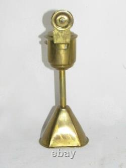 09F11 Antique Whale Oil Lamp Belgian Flemish Folk Art 19th Century