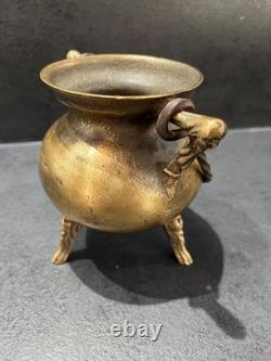 17th-Century Bronze Tripod Cauldron. Early Period, Middle Ages, Collections
