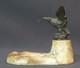 1850 Beautiful Eagle Bronze Pocket Watch Holder Animal Sculpture 12 Cm 535 G Statuette Sculpture