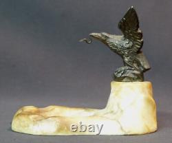 1850 beautiful eagle bronze pocket watch holder animal sculpture 12 cm 535 g statuette sculpture