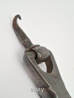 18th CENTURY FORGED STEEL DOOR KNOCKER / ANTIQUE DOOR (Décoretout31)