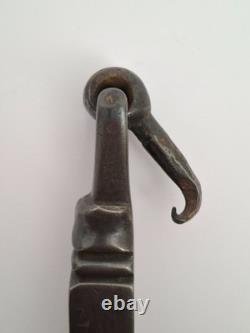 18th CENTURY FORGED STEEL DOOR KNOCKER / ANTIQUE DOOR (Décoretout31)