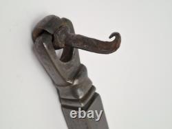 18th CENTURY FORGED STEEL DOOR KNOCKER / ANTIQUE DOOR (Décoretout31)
