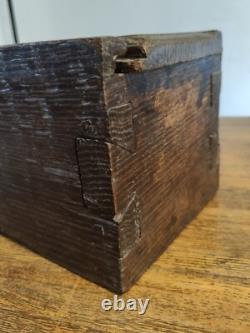 18th Century Candle Box Popular Art Oak Normandy