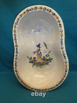 18th Century Large Ceramic Toilet Basin with Character Under an Umbrella