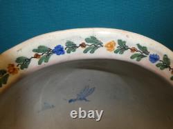 18th Century Large Ceramic Toilet Basin with Character Under an Umbrella