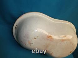 18th Century Large Ceramic Toilet Basin with Character Under an Umbrella