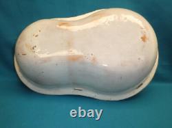 18th Century Large Ceramic Toilet Basin with Character Under an Umbrella