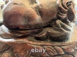 18th Century Wooden Sculpture of a Cherub Angel Religious