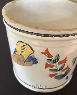 18th century Nevers faience tobacco jar old ceramic 17 cm