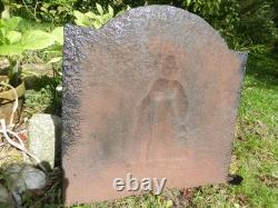 19th Century Cast Iron Fireplace Plaque Brittany Decor Family of Brittany Mill