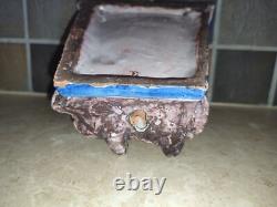 19th Century Faience Wall Shelf with Anthropomorphic Character