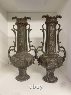 19th-Century Napoleon III Spelter Vase – For Restoration
