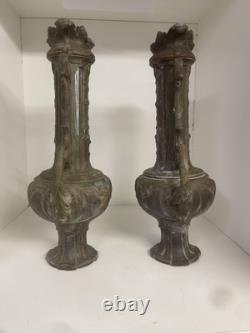 19th-Century Napoleon III Spelter Vase – For Restoration