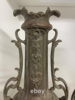 19th-Century Napoleon III Spelter Vase – For Restoration