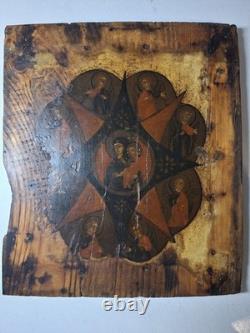 19th Century Russian Orthodox Icon. Mother of God? Burning Bush