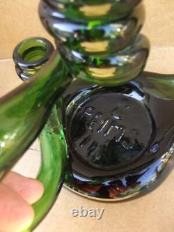 2 antique cellar rat glass candlesticks Reims popular art