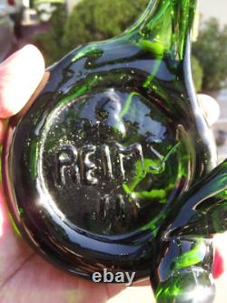 2 antique cellar rat glass candlesticks Reims popular art