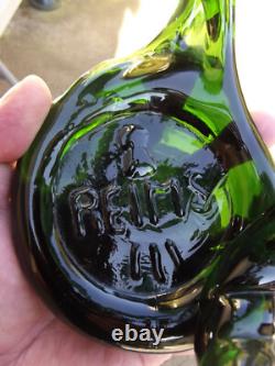 2 antique cellar rat glass candlesticks Reims popular art