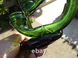 2 antique cellar rat glass candlesticks Reims popular art