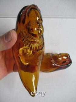 ANCIENT MYSTERY BABY BOTTLE blown molded glass FOLK ART FEEDING BOTTLE