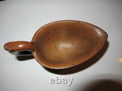 ANTIQUE WOODEN FEEDING BOTTLE INFANT CUP 19th CENTURY FOLK ART