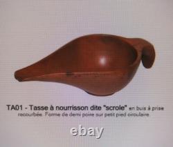 ANTIQUE WOODEN NURSING CUP FOR INFANTS 19th CENTURY FOLK ART FEEDING BOTTLE