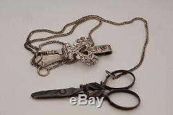 A Hook Scissors Silver Chatelaine Minerva Orfevre Etienne Renoux 19th Z265