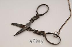 A Hook Scissors Silver Chatelaine Minerva Orfevre Etienne Renoux 19th Z265