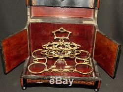 A Napoleon III Cellar Liqueur Box Old Precious Pearl Marquetry Boulle