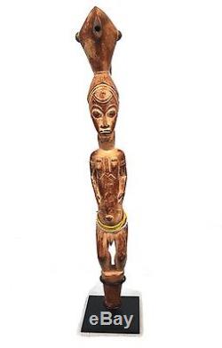 African Art Baule Ceremonial Ax With Customized Base 52 Cms +++++