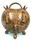 African Art Container Akan Bronze Shape Handbag Brass Container