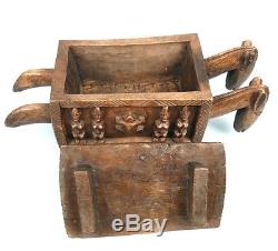 African Art Tribal Superb Wooden Receptacle Dogon Container 46 Cms ++++
