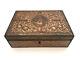 Ancien Box Box A Jewellery Wood Marquetry Of Paille