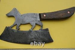 Ancien Cupperet Hachoir Zoomorphe Old Butcher Knife Fox Axe Tool