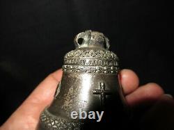 Ancien Rare Grelot Cloche Bronze Chevals Antique Arms Bell Art Popular