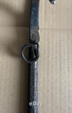 Ancient Ankus. Spike of a Forged and Sculpted Iron Mahout. Elephant, India, Nepal