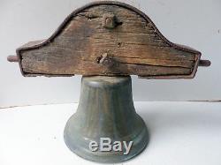 Ancient Bell Of School Or Home Bourgeoise. Bronze XIX
