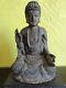 Ancient Buddha Statue In Gilded Wood From 19th Century Burma, 15 Cm