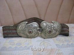 Ancient Bulgarian Silver Hoop Earrings, Handmade and Decorated with Ornaments