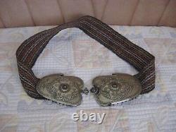 Ancient Bulgarian Silver Hoop Earrings, Handmade and Decorated with Ornaments