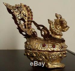 Ancient Burmese Lacquer Gilt Offering Hinta Hsun Ok Golden Lacquered Burma Burma
