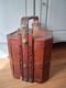 Ancient Chinese Antique Wedding Basket, Wood And Bamboo, Octagonal
