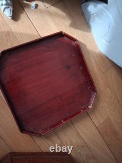Ancient Chinese Antique Wedding Basket, Wood and Bamboo, Octagonal