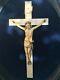 Ancient Christ In Cross 19th Napoleon Iii Crucifix On Period Frame