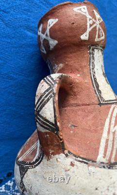 Ancient Clay Jug North Africa Tuareg Berber Beautifully Painted