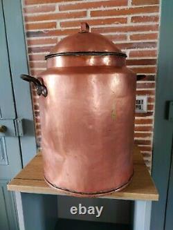 Ancient Copper Water Heater With Brass Taps, 19th Century