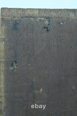 Ancient Gothic carved wooden panel, medieval oak, early period