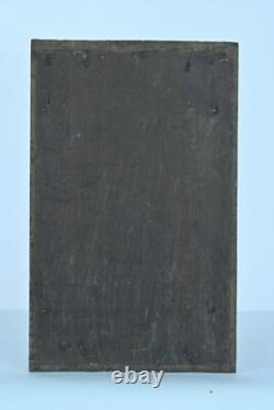 Ancient Gothic carved wooden panel, medieval oak, early period